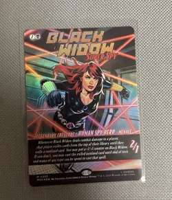 Black Widow, Super Spy Foil Borderless Marvel Super Heroes 0393 Mythic - Image 1