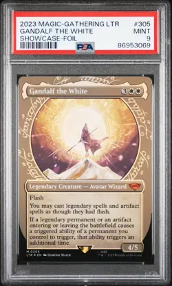 2023 Magic the Gathering LoTR #305 Gandalf The White Showcase-Foil PSA 9 - Image 1
