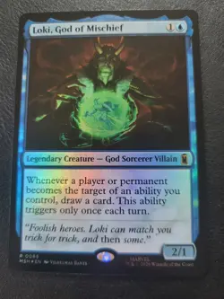 MTG Loki, God of Mischief FOIL NM Marvel Super Heroes Villain - Image 1
