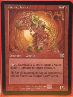 Vintage Arms Dealer LP – MTG 6th Edition 1999 – Red Goblin – 1/1 – Luca Zontini - Image 1