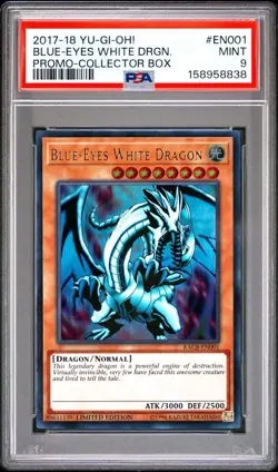 2017-18 Yu-Gi-Oh! Blue-Eyes White Dragon Promo Box Limited KACB-EN001 PSA 9 - Image 1