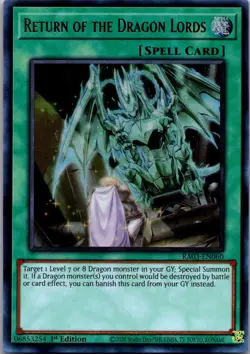 Return of the Dragon Lords (PUR) RA03-EN060 Yu-Gi-Oh 1st Edition LP - Image 1