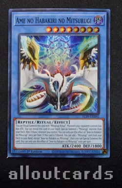 2025 Yu-Gi-Oh! Alliance Insight 1st Ed Ame No Habakiri No Mitsurugi ALIN-EN092 - Image 1