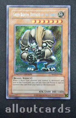 2025 Yu-Gi-Oh! Retro Pack 2 Green Baboon, Defender of the Forest RP02-EN099 - Image 1