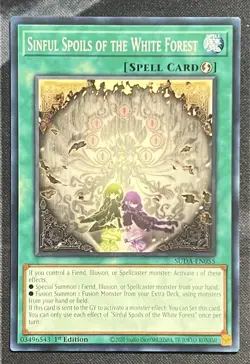 3x Sinful Spoils of the White Forest 1st Edition Common SUDA-EN055 Yu-Gi-Oh! - Image 1