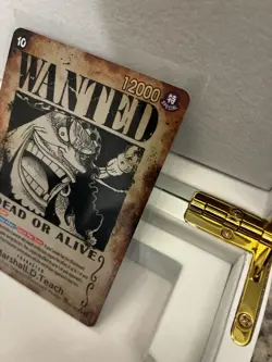 Namco One Piece CCG Marshall D. Teach Wanted OP09-093 SP Holo EN 12000 - Image 2