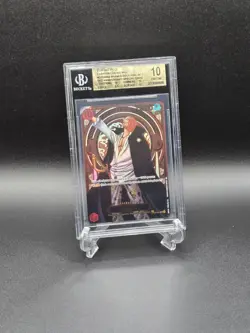2025 ONE PIECE OP13-004 CARRYING ON HIS WILL 3RD ANV SHANKS GOLD BGS 10 ENG - Image 1