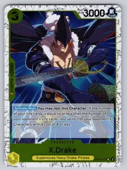 X.Drake (Pirate Foil) OP10-114 Uncommon Premium Booster -The Best- Vol. 2 NM - Image 1