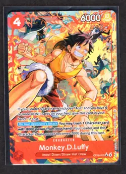 ONE PIECE Monkey.D.Luffy (Alternate Art) OP16-015 SR Foil The Time of Battle NM - Image 1