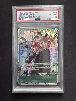 One Piece TCG OP06-118 SEC Manga Art Roronoa Zoro Wings of the Captain Jap - Image 1