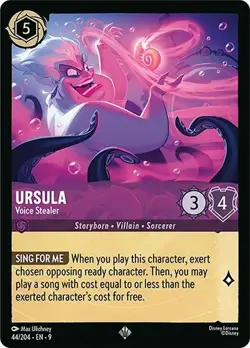 URSULA - Voice Stealer Super Rare #44/204 EN 9 Disney Lorcana FABLED - Non-Foil - Image 1
