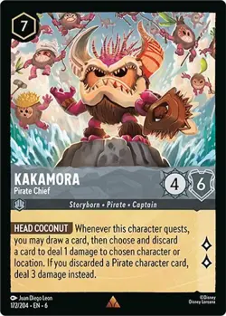 Disney Lorcana TCG - Azurite Sea - Kakamora - Pirate Chief - Rare 172/204 - Image 1