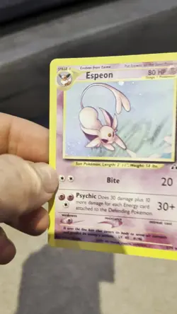 Pokemon TCG Espeon Neo Discovery Set Holo Card 1/75 LP - Image 2