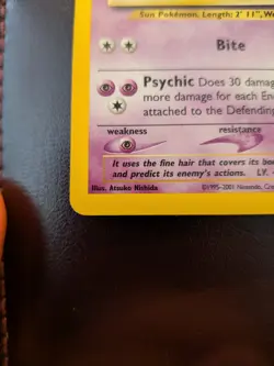Pokemon TCG Espeon Neo Discovery Set Holo Card 1/75 LP - Image 4