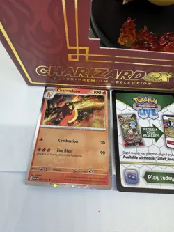 Charizard ex Super Premium Collection Figure + 2 Promo Cards Pokemon TCG Empty - Image 2