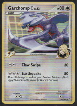 Garchomp C 60/147 Supreme Victors 2009 Uncommon Lightly Played Pokemon Card TCG - Image 1