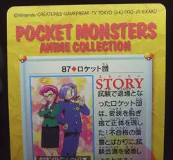 Japanese Pokemon Bandai Carddass Anime Collection #87 Team Rocket James & Jessie - Image 5