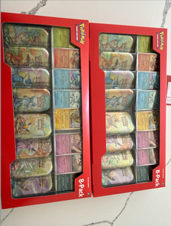 Pokemon Prismatic Evolutions 8 Mini-Tins w Promo Cards Costco - Lot Of 2. NEW - Image 2