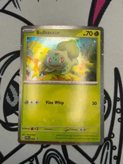 Pokemon TCG Bulbasaur SVP046 Black Star Promo Cosmos Holo Near Mint SWIRL - Image 1