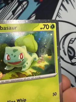 Pokemon TCG Bulbasaur SVP046 Black Star Promo Cosmos Holo Near Mint SWIRL - Image 3