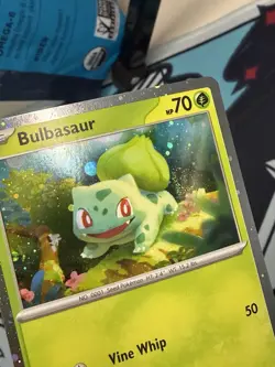 Pokemon TCG Bulbasaur SVP046 Black Star Promo Cosmos Holo Near Mint SWIRL - Image 4