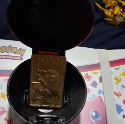 Pikachu 1999 Pokemon 23K Gold-Plated Burger King Nintendo Promo Trading Card - Image 1