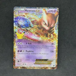 Pokemon Celebrations 25th Anniversary Card Mewtwo EX 54/99 Ultra RARE - Image 1