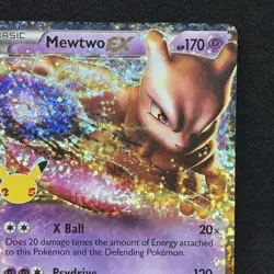Pokemon Celebrations 25th Anniversary Card Mewtwo EX 54/99 Ultra RARE - Image 3