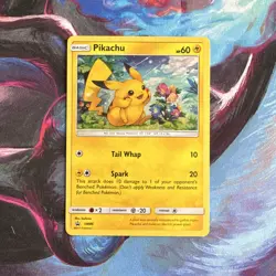 Pokemon TCG Pikachu SM86 SM Promo Holo Basic 60 HP English 2017 SWIRL BY TAIL 💫 - Image 2
