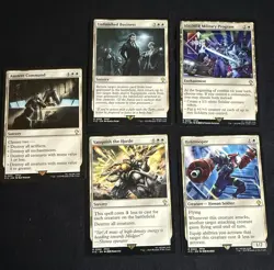 MTG Final Fantasy VII White Rare 5 Card Lot Austere Command Vanquish FIC NM - Image 1