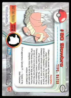 Pokemon Cards Slowbro #80 Topps Trading Cards Series 2 MP - Image 2