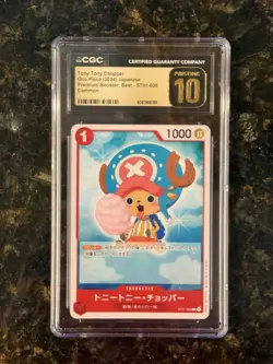 Tony Tony Chopper CGC Pristine 10 ST-01 006 SR One Piece Card PRB-01 - Image 1