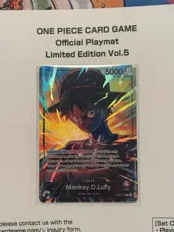 IN-HAND One Piece Card Game Official Playmat Limited Edition Vol.5 + Luffy Promo - Image 2