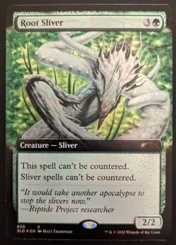 mtg magic root sliver FOIL extended borderless secret ENGLISH slivoide enracine - Image 1