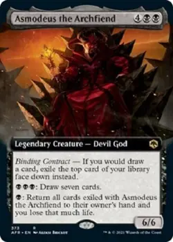 Asmodeus the Archfiend 373 - Extended Art RARE MTG AFR - Image 1