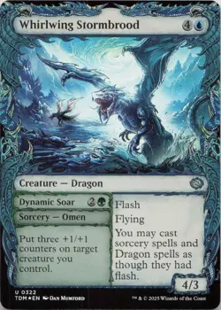 Whirlwing Stormbrood Showcase FOIL U Tarkir: Dragonstorm 322 MTG - Image 1