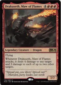 Drakuseth Maw of Flames R Core Set 2020 136 NM MTG - Image 1