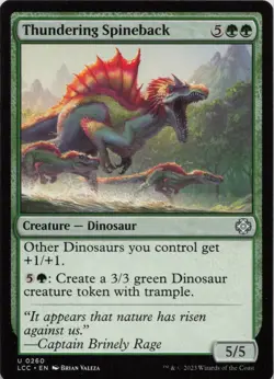 Thundering Spineback U Commander: The Lost Caverns of Ixalan 260 NM MTG - Image 1