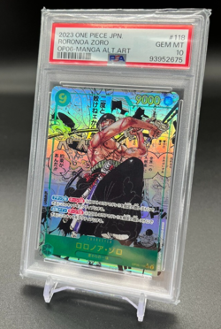 PSA 10 Roronoa Zoro OP06-118 Manga Alternate Art ONE PIECE Card Game Japan - Image 3
