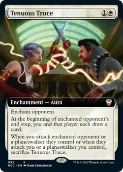 MTG [NCC-95 NM] Tenuous Truce (Extended Art) - Image 1