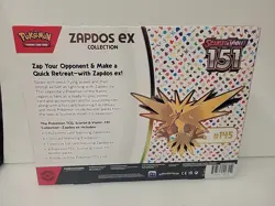 Pokemon TCG Scarlet & Violet 151 Zapdos EX Collection Box Sealed NEW - Image 2