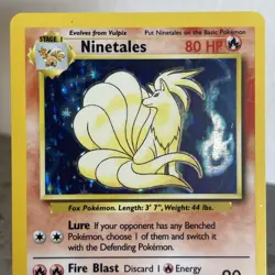 1999 Pokemon TCG Base Set Holo Ninetails 12/102 WOTC NEAR MINT/LP - Image 5