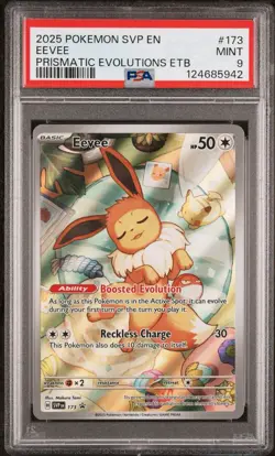 Pokemon Eevee TCG 173 Holo Promo Prismatic Evolutions PSA 9 - Image 1