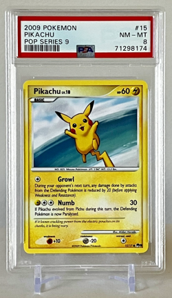2009 Pokemon Pop Series 9 Pikachu #15 PSA 8 NM-MT Vintage TCG Standard - Image 1