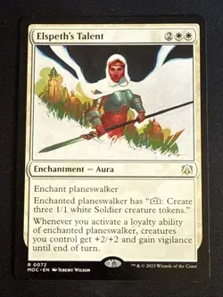 1x Elspeth's Talent (072) March of the Machine Commander LP MTG Magic x1 MKE - Image 1