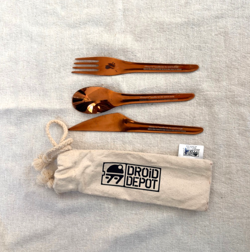 Star Wars Galaxy's Edge Droid Depot Reusable Cutlery Set - Fork Spoon Knife Bag - Image 2