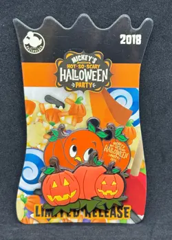 2018 Disney Mickey's Not So Scary Halloween Party Orange Bird Passholder LR Pin - Image 1