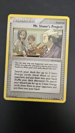 Pokemon EX Dragon Frontiers 77/101 Mr. Stone's Project Card - Image 1