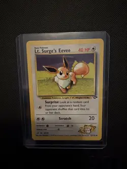 Pokemon TCG Lt. Surge's Eevee 51/132 Gym Challenge Unlimited Uncommon WOTC - Image 1