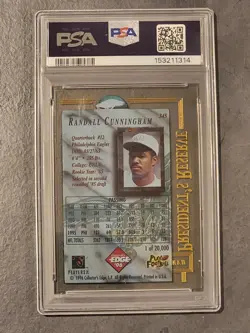 1996 Collector's Edge Randall Cunningham President's Reserve #345 PSA 9 - Image 2